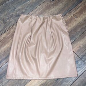 Faux leather skirt